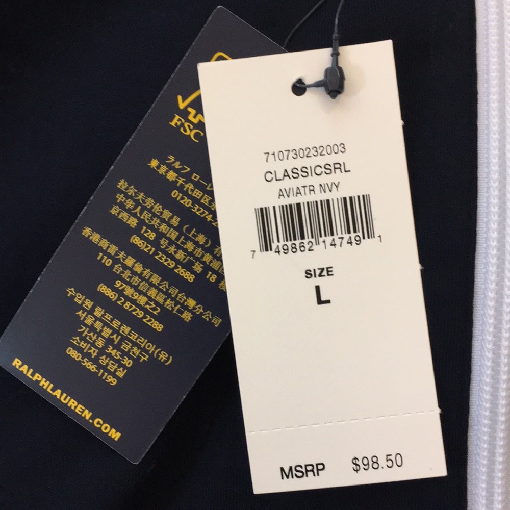 Ralph Lauren Navy Aviator Cotton Jacket - Picture 2 of 5
